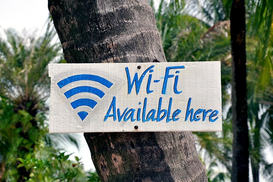 Sign with Wi-Fi available here