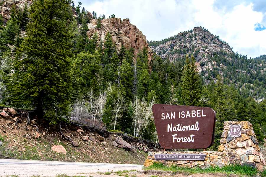 Rugged mountains in San Isabel National Forest, Colorado