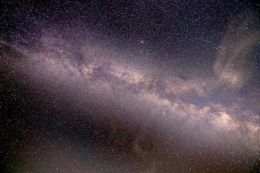 Milky Way galaxy on dark night