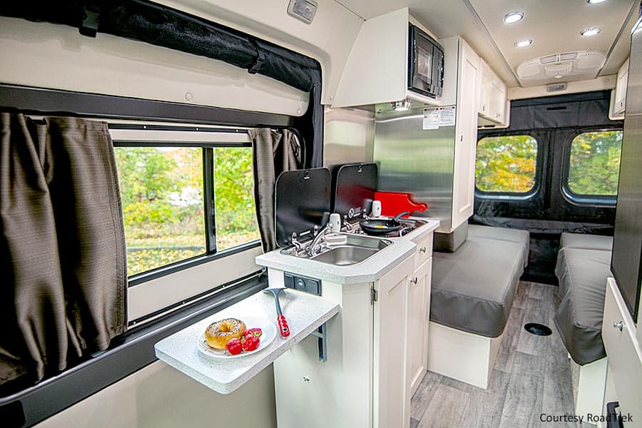 Roadtrek Chase camper van kitchen area