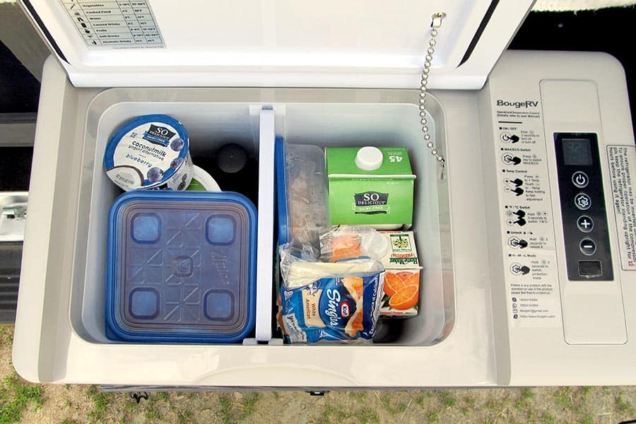 Checking the capacity of portable refrigerator