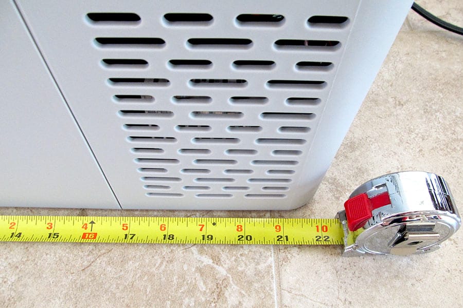 Ruler measuring refrigerator, 22-inches long