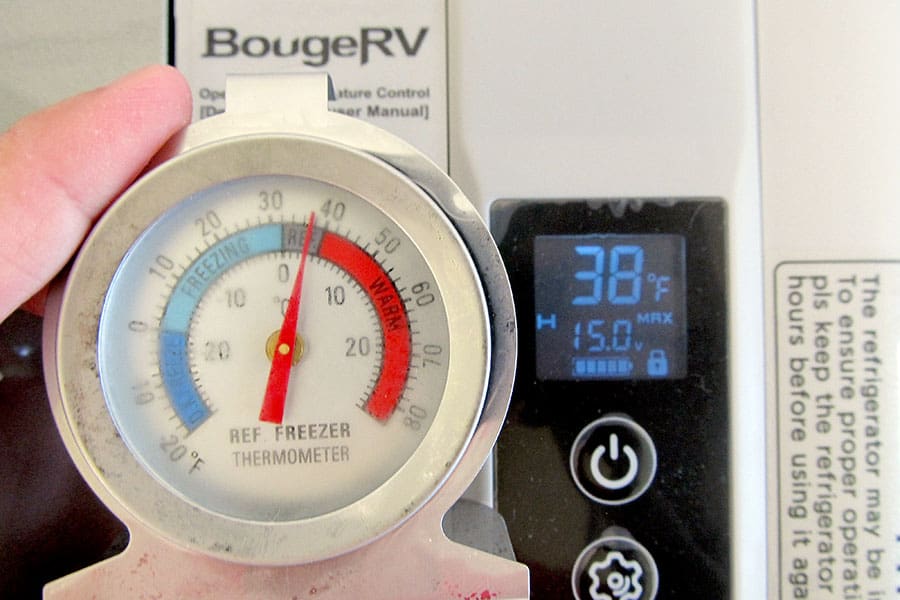 Checking accuracy of refrigerator's built in temperature sensor