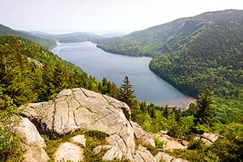 Large lake in valley